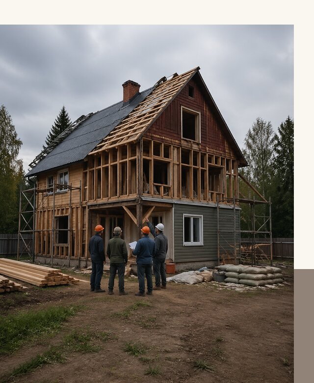 Реконструкция дачного дома в Лысьве под ключ с проектом