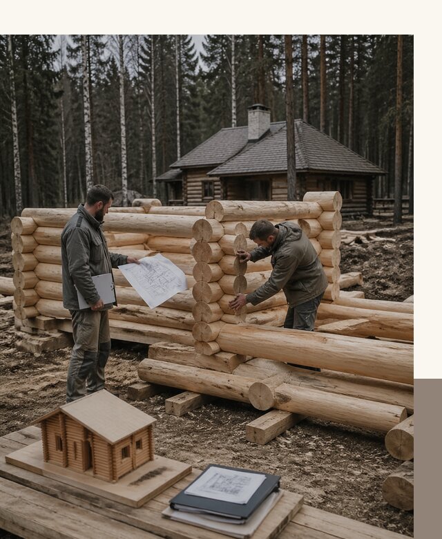 Проектирование и строительство домов из бревна в Лысьве